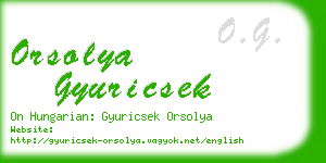 orsolya gyuricsek business card